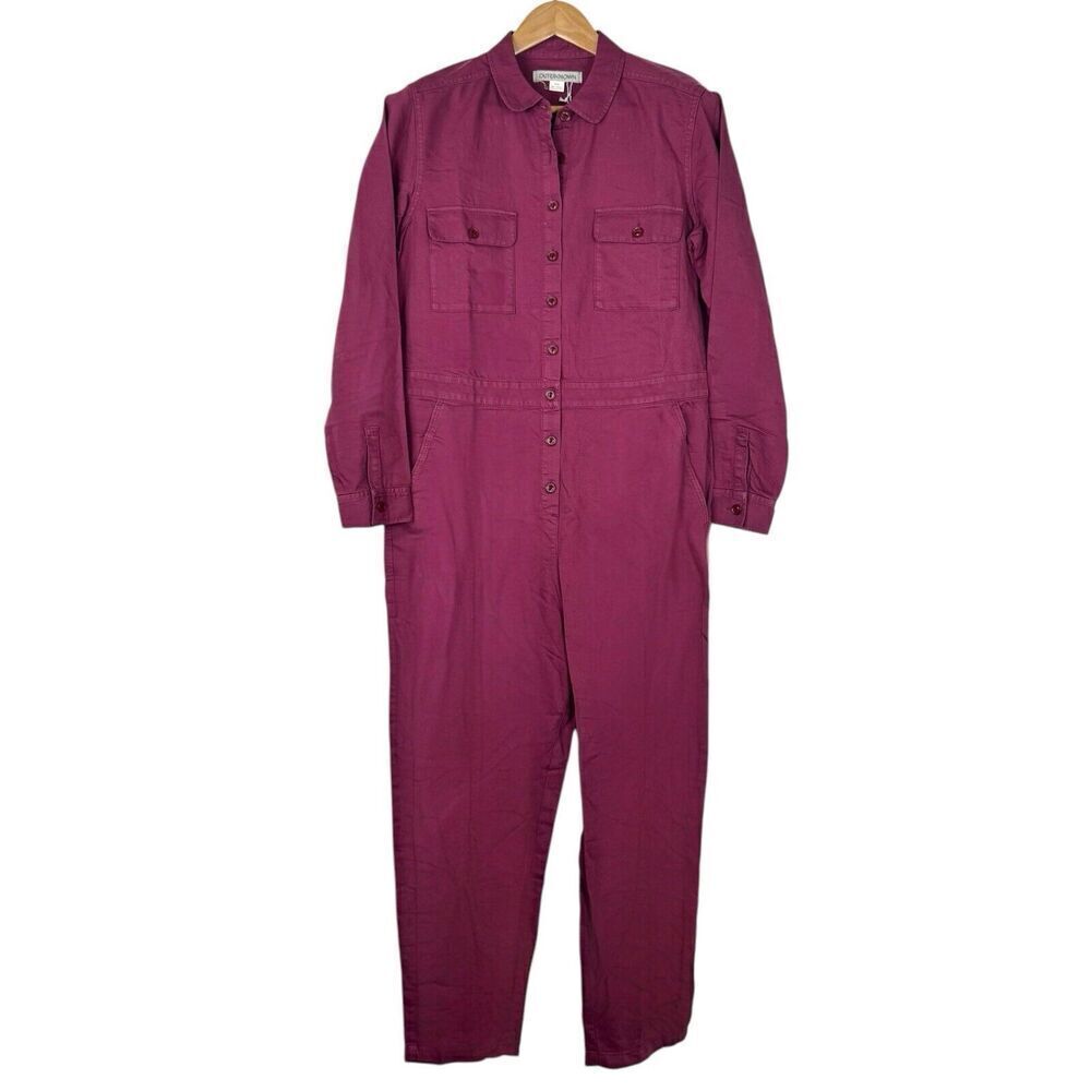OUTERKNOWN Wine Red S.E.A. Sea Suit Jumpsuit Linen Cotton Coveralls Size Medium